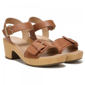 Dr. Scholl's Felicity Too Block Heel Naisten Platform Sandaalit Ruskea | LOFZY-7349