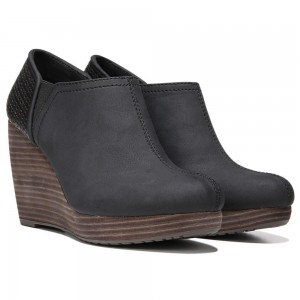 Dr. Scholl's Harlow Wedge Naisten Saappaat Mustat | IUNFJ-3859