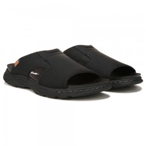 Dr. Scholl's Hawthorne Miesten Slide Sandaalit Mustat | LWYOB-3852