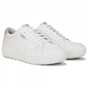 Dr. Scholl's Time Off Pitsi Up Naisten Platform Tennarit Valkoinen Kultaiset | HCOPD-1703