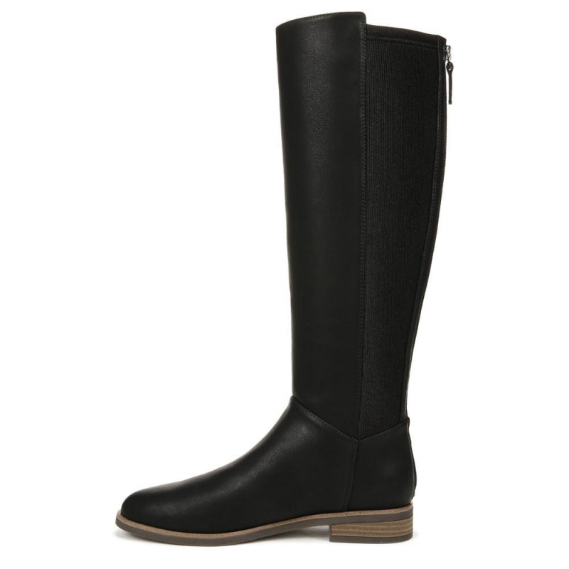 Dr. Scholl's Astir Zip Naisten Knee-High Boots Mustat | PWZYO-2453