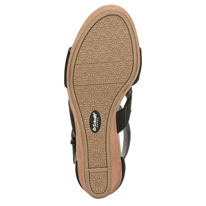 Dr. Scholl's Barton Naisten Kiilakorkosandaalit Mustat Käärmeennahka | MYZFX-4853