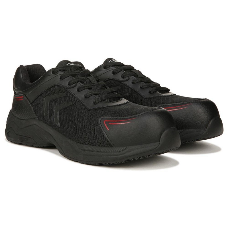 Dr. Scholl\'s Blazer Composite Varvas Pitsi Up Miesten Teräskärkiset Saappaat Mustat | PFHWA-1678