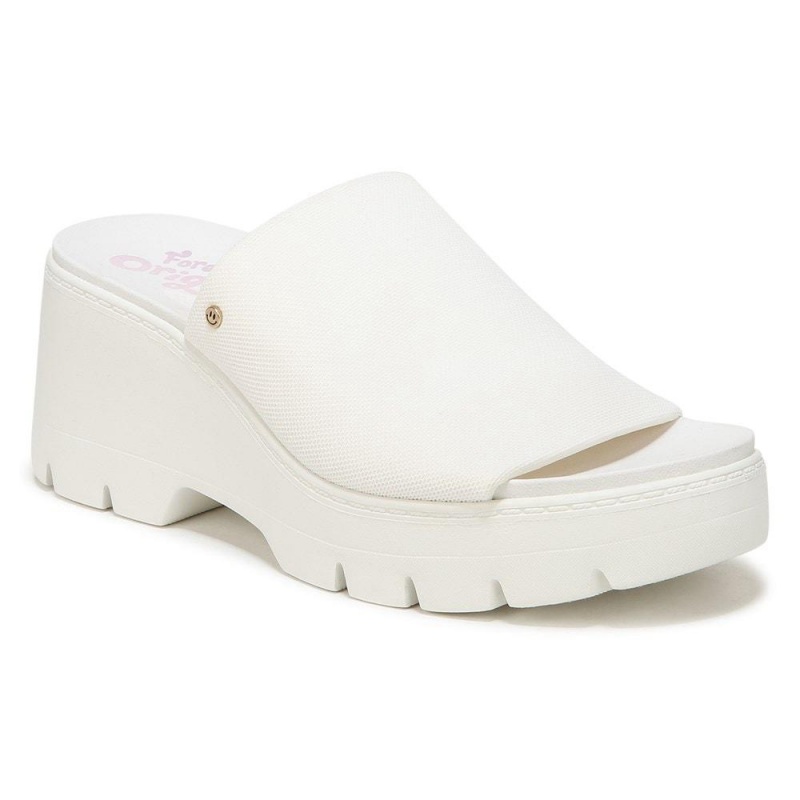 Dr. Scholl's Check Doubts Platform Naisten Korolliset Sandaalit Valkoinen | MKRUL-4856