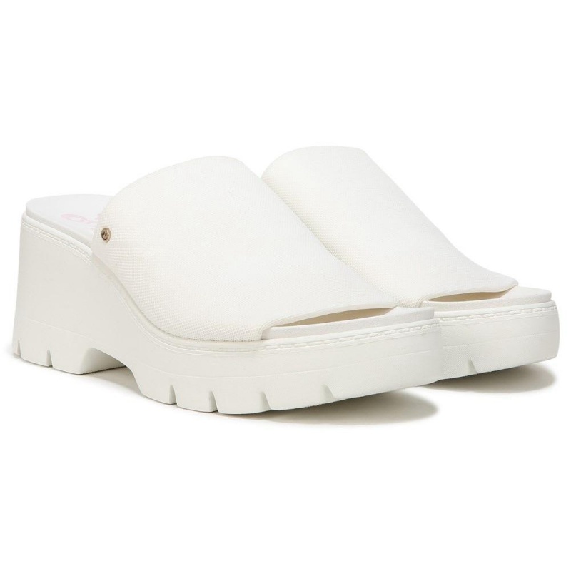 Dr. Scholl\'s Check Doubts Platform Naisten Korolliset Sandaalit Valkoinen | MKRUL-4856