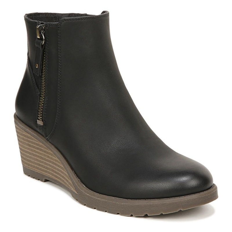 Dr. Scholl's Chloe Medium/Leveät Wedge Naisten Saappaat Mustat | XCOKW-8356