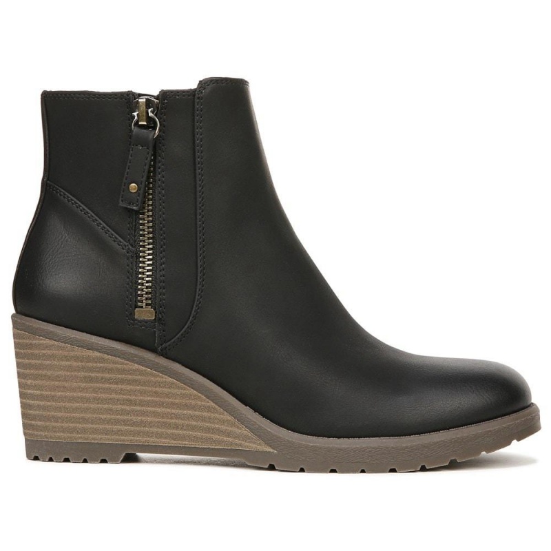 Dr. Scholl's Chloe Medium/Leveät Wedge Naisten Saappaat Mustat | XCOKW-8356