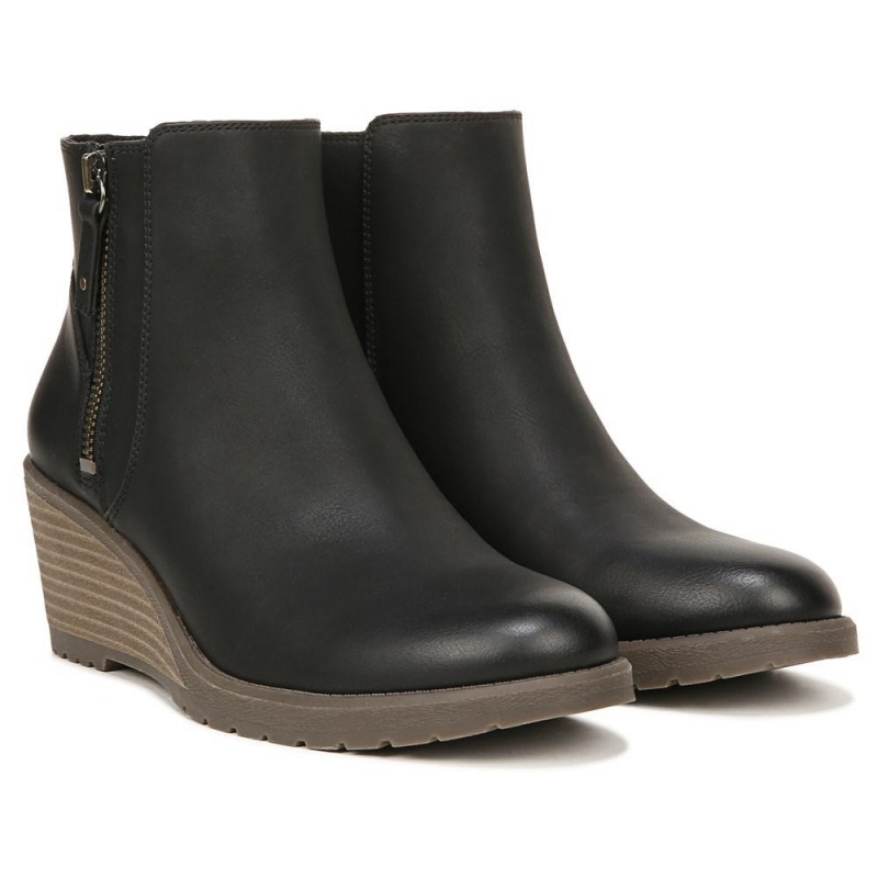 Dr. Scholl\'s Chloe Medium/Leveät Wedge Naisten Saappaat Mustat | XCOKW-8356