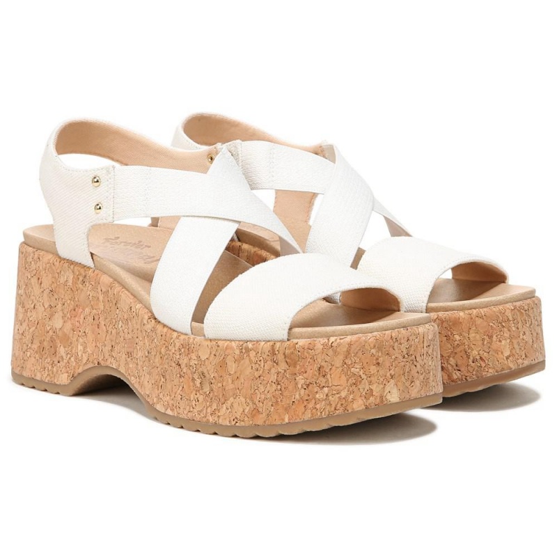 Dr. Scholl\'s Dottie Strappy Wedge Naisten Korolliset Sandaalit Valkoinen | MJIHX-3752