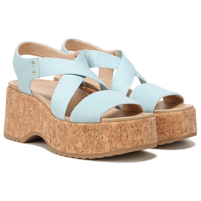 Dr. Scholl\'s Dottie Strappy Wedge Naisten Korolliset Sandaalit Sininen | VYRMB-9372