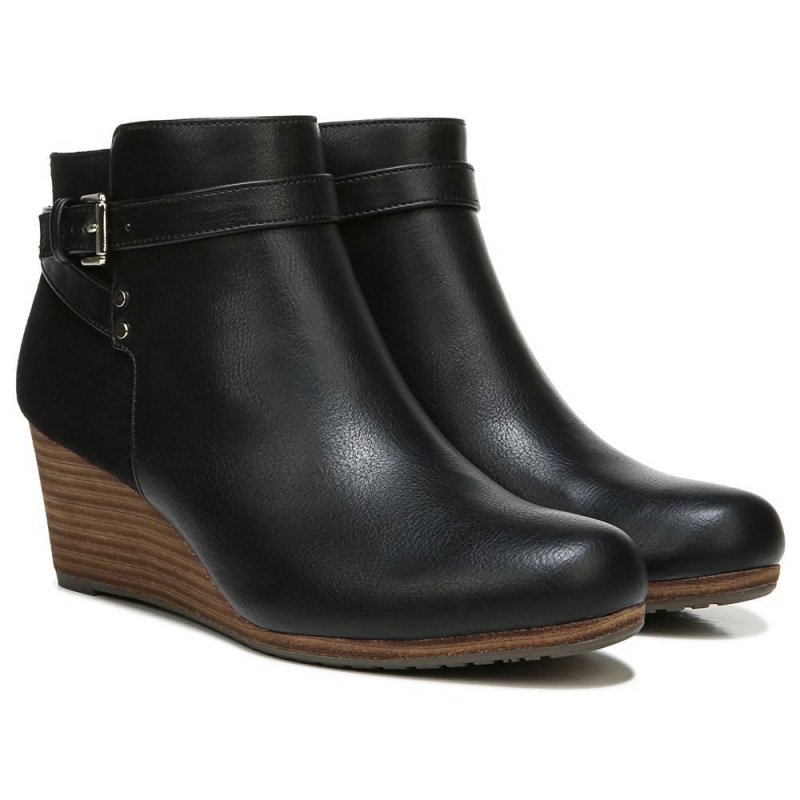 Dr. Scholl\'s Double Wedge Naisten Saappaat Mustat | YFPWB-8501