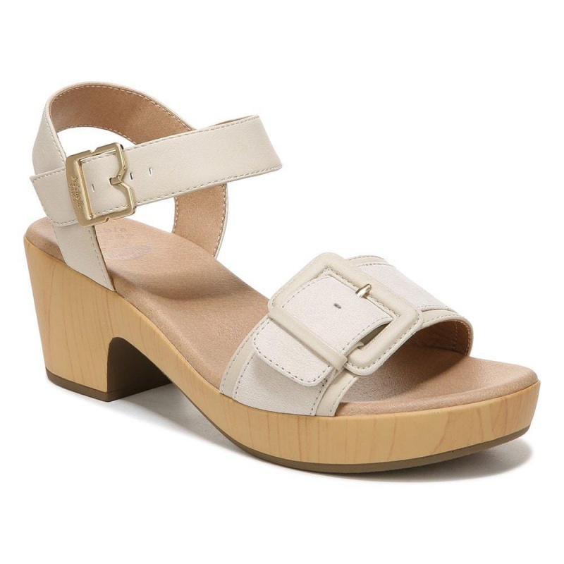 Dr. Scholl's Felicity Too Block Heel Naisten Platform Sandaalit Beige | JSPOA-5276