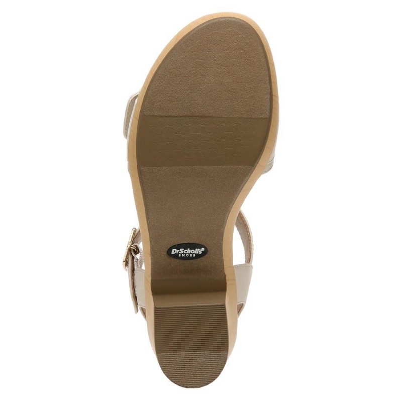 Dr. Scholl's Felicity Too Block Heel Naisten Platform Sandaalit Beige | JSPOA-5276