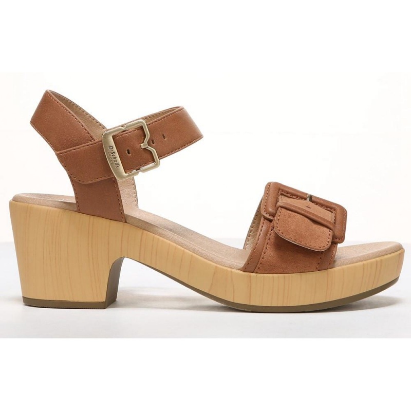 Dr. Scholl's Felicity Too Block Heel Naisten Platform Sandaalit Ruskea | LOFZY-7349