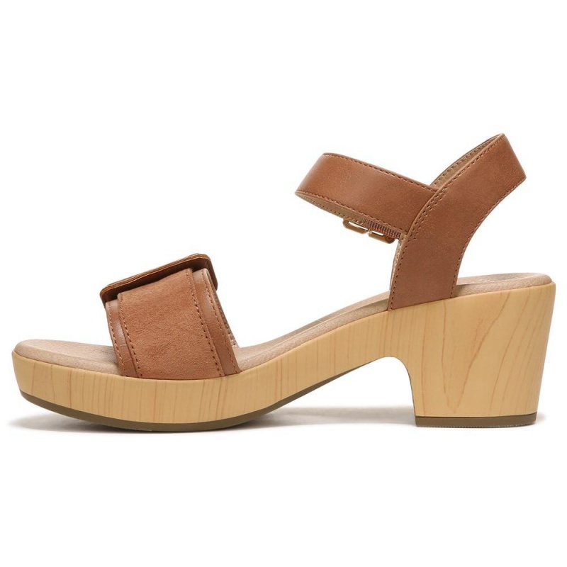 Dr. Scholl's Felicity Too Block Heel Naisten Platform Sandaalit Ruskea | LOFZY-7349
