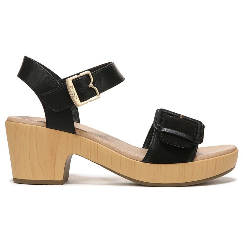 Dr. Scholl's Felicity Too Block Heel Naisten Platform Sandaalit Mustat | WYXRH-7639