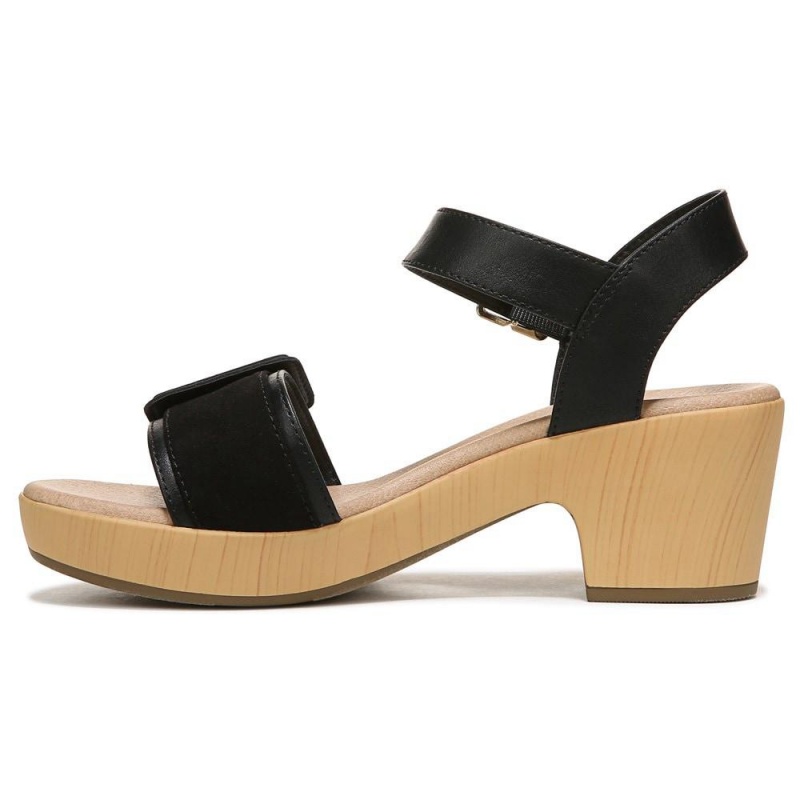 Dr. Scholl's Felicity Too Block Heel Naisten Platform Sandaalit Mustat | WYXRH-7639