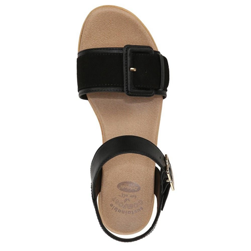 Dr. Scholl's Felicity Too Block Heel Naisten Platform Sandaalit Mustat | WYXRH-7639