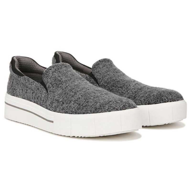 Dr. Scholl\'s Happiness Lo Naisten Slip On Tennarit Tummanharmaat | SLINV-3167