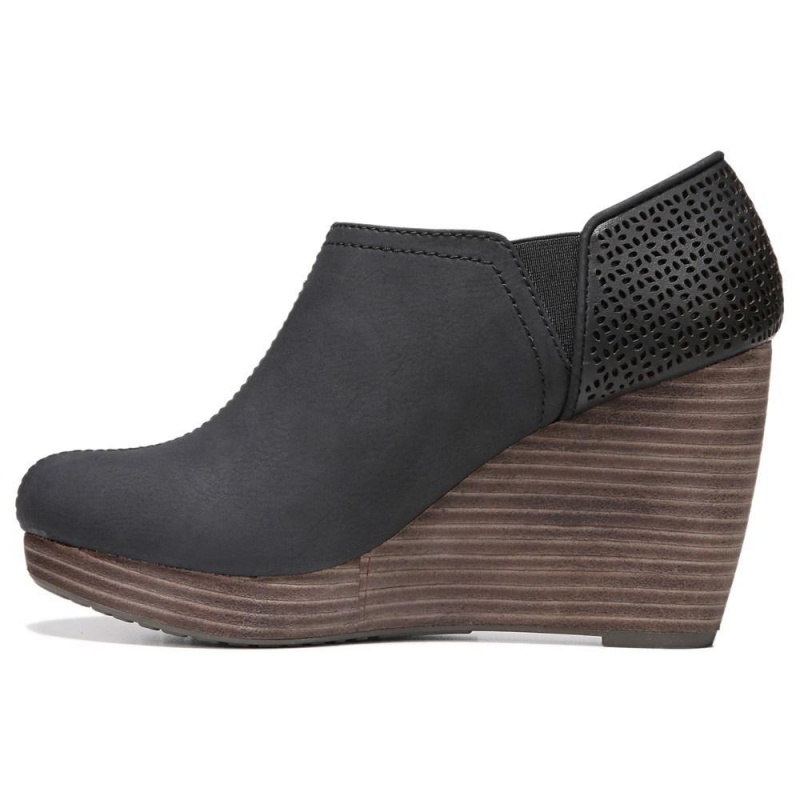 Dr. Scholl's Harlow Wedge Naisten Saappaat Mustat | IUNFJ-3859