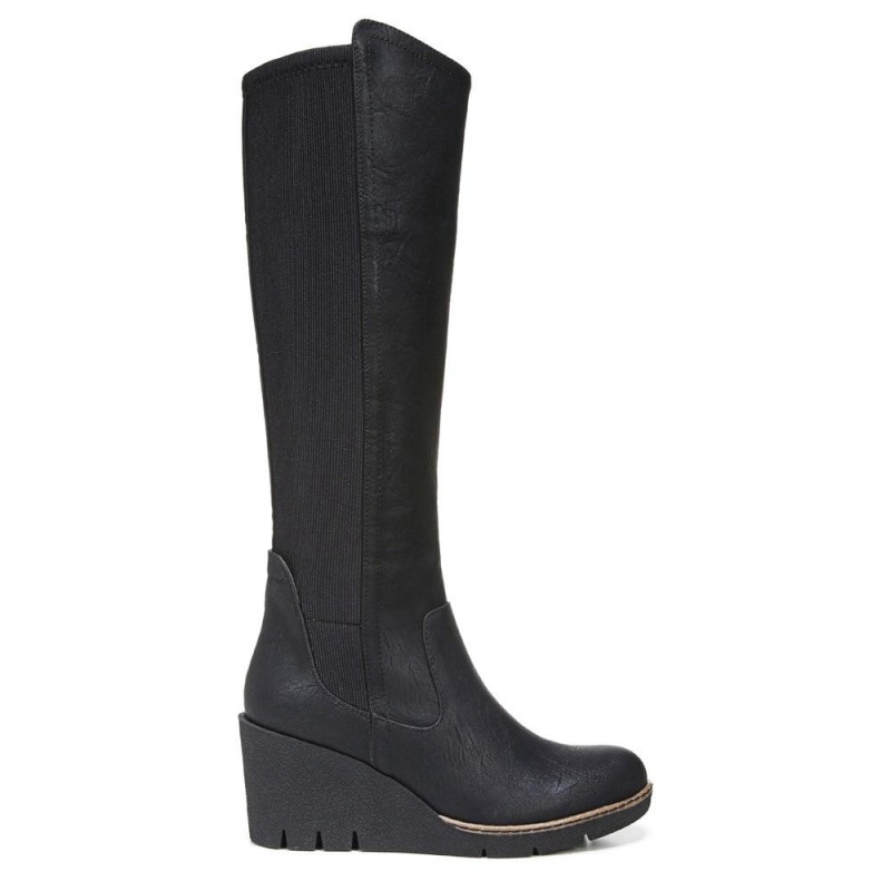 Dr. Scholl's Lindy Knee High Naisten Kiilakorkosaappaat Mustat | ARDBS-1254