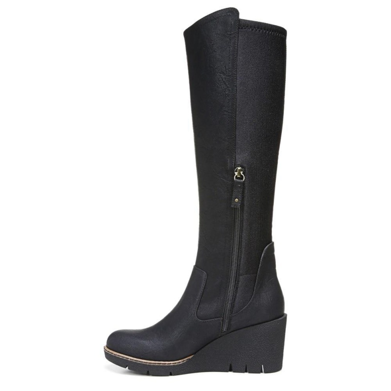 Dr. Scholl's Lindy Knee High Naisten Kiilakorkosaappaat Mustat | ARDBS-1254