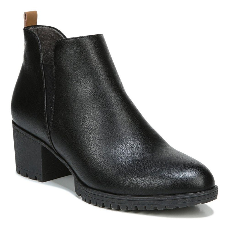 Dr. Scholl's London Block Heel Naisten Saappaat Mustat | MQHIP-4726