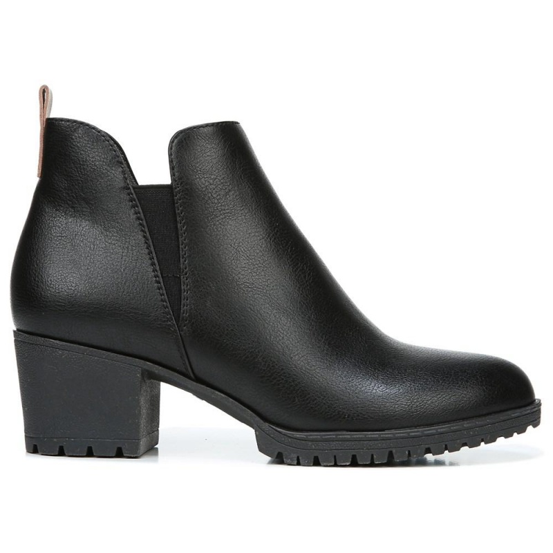 Dr. Scholl's London Block Heel Naisten Saappaat Mustat | MQHIP-4726