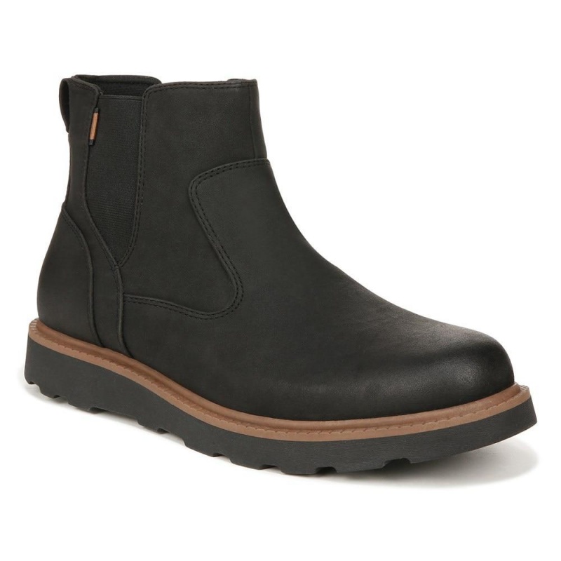 Dr. Scholl's Marcus Chelsea Miesten Lug Sole Boots Mustat | NYKPA-7105
