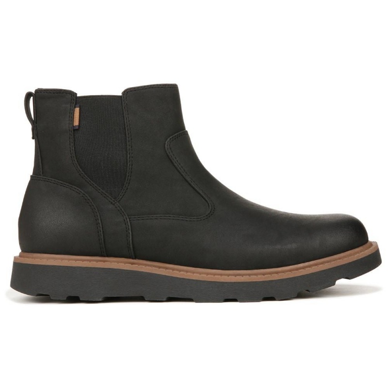 Dr. Scholl's Marcus Chelsea Miesten Lug Sole Boots Mustat | NYKPA-7105