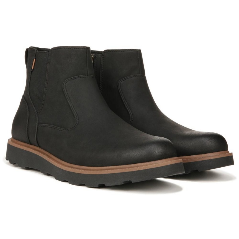 Dr. Scholl\'s Marcus Chelsea Miesten Lug Sole Boots Mustat | NYKPA-7105