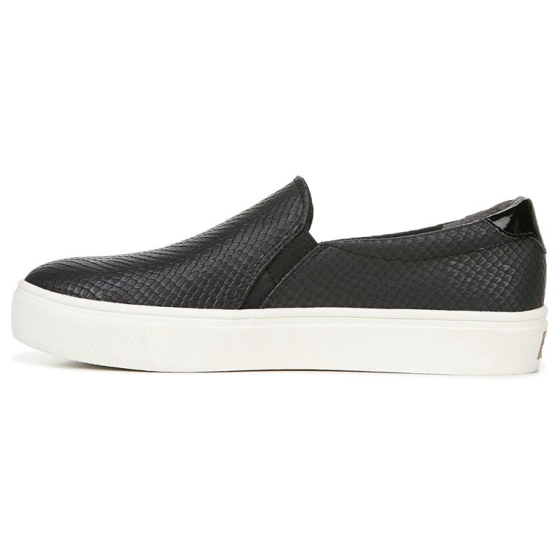 Dr. Scholl's Nova Naisten Slip On Tennarit Mustat Käärmeennahka | LVKBA-7154