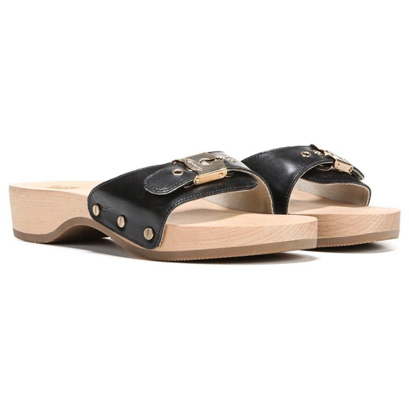Dr. Scholl\'s Original Naisten Slide Sandaalit Mustat | QNISU-7385