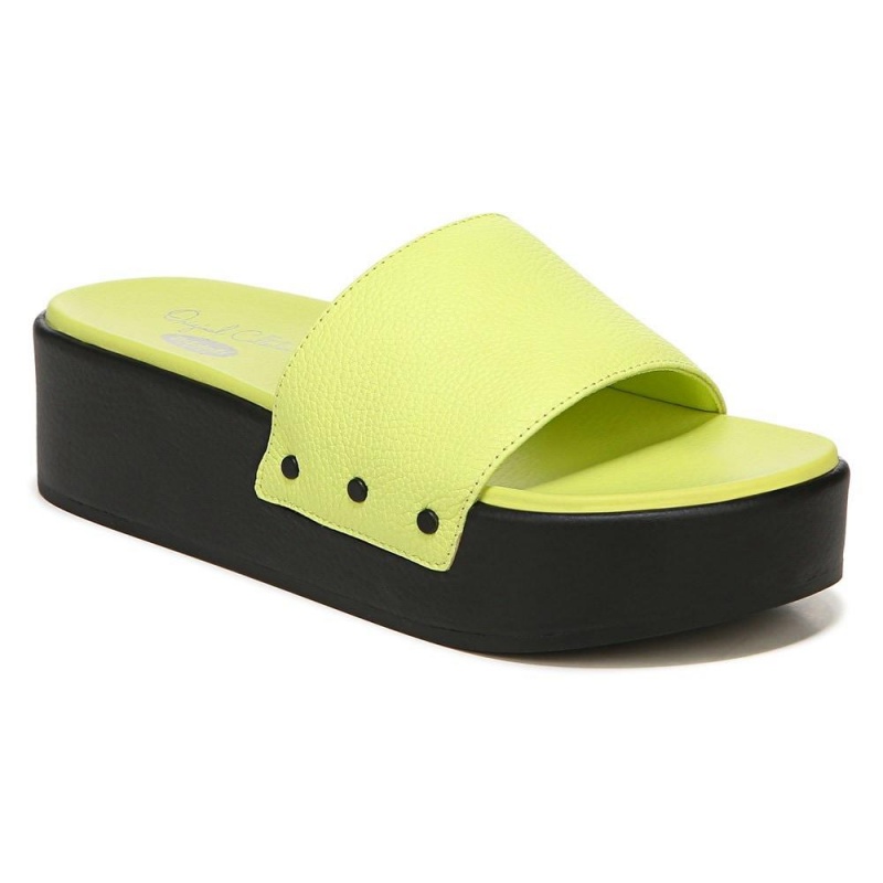 Dr. Scholl's Pisces Max Rantasandaalit Naisten Platform Sandaalit Vihreä | HBOWJ-4927