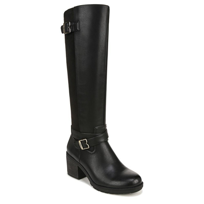 Dr. Scholl's Prairie Block Heel Korkeat Naisten Knee-High Boots Mustat | HWVFO-4389