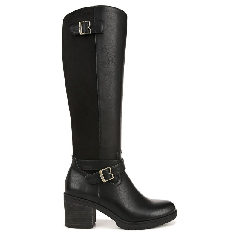 Dr. Scholl's Prairie Block Heel Korkeat Naisten Knee-High Boots Mustat | HWVFO-4389