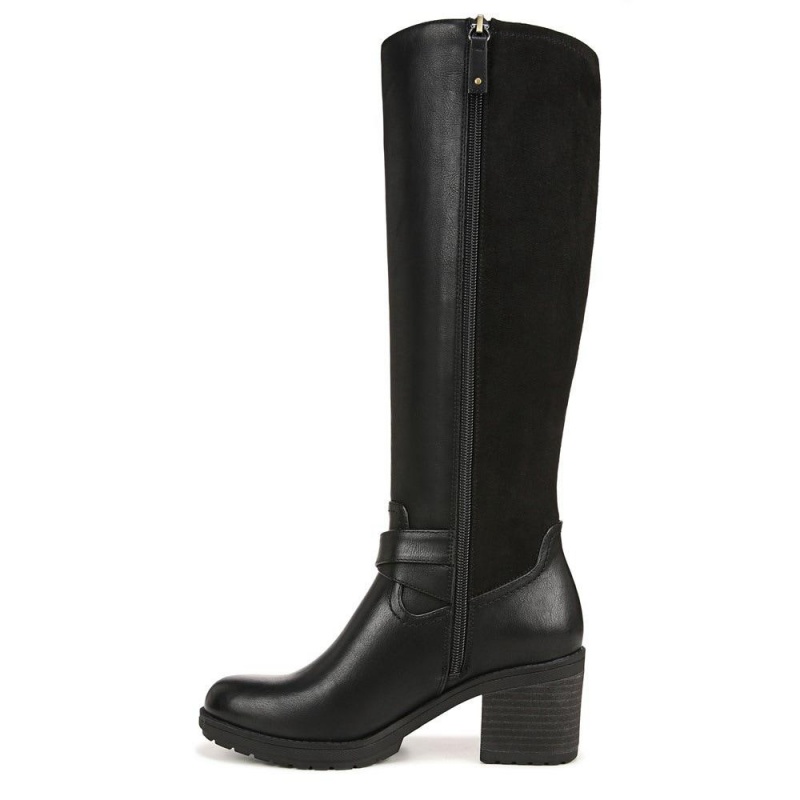 Dr. Scholl's Prairie Block Heel Korkeat Naisten Knee-High Boots Mustat | HWVFO-4389