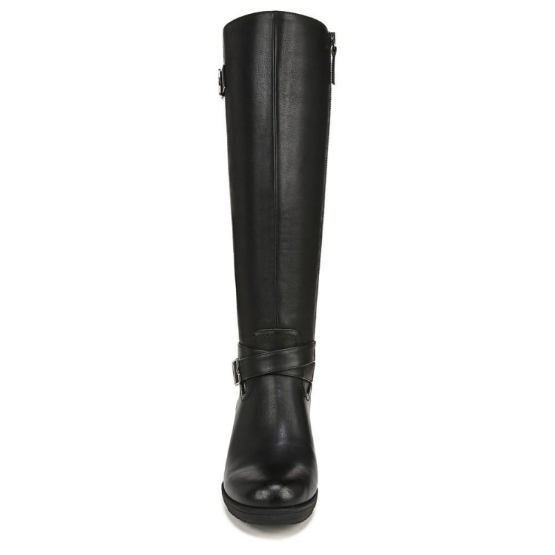 Dr. Scholl's Prairie Block Heel Korkeat Naisten Knee-High Boots Mustat | HWVFO-4389