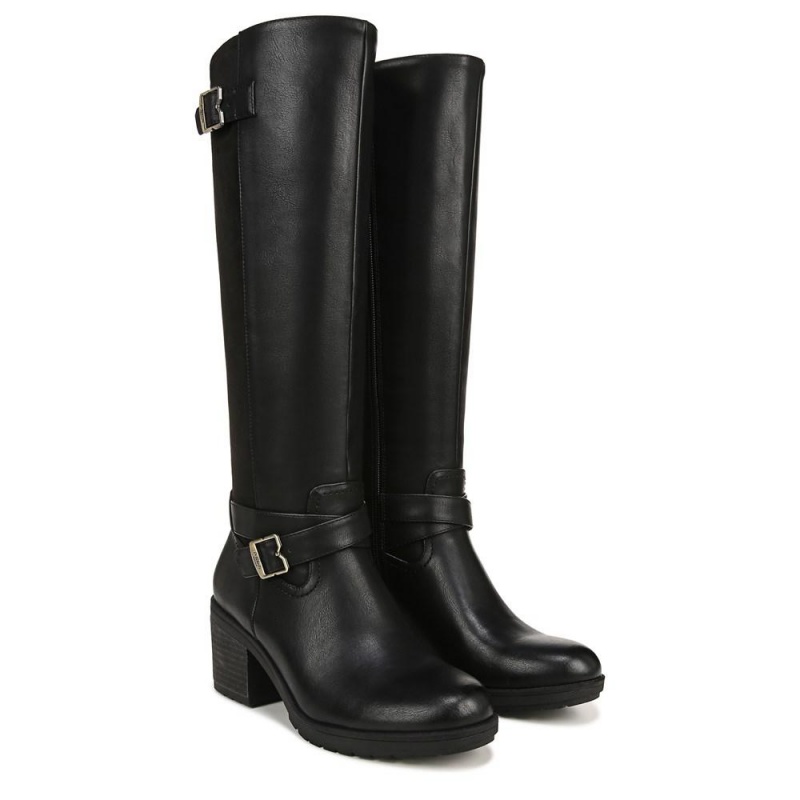 Dr. Scholl\'s Prairie Block Heel Korkeat Naisten Knee-High Boots Mustat | HWVFO-4389