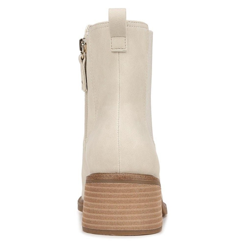 Dr. Scholl's Redux Block Heel Chelsea Naisten Western Saappaat Valkoinen | OWULH-0189