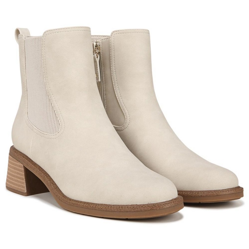 Dr. Scholl\'s Redux Block Heel Chelsea Naisten Western Saappaat Valkoinen | OWULH-0189