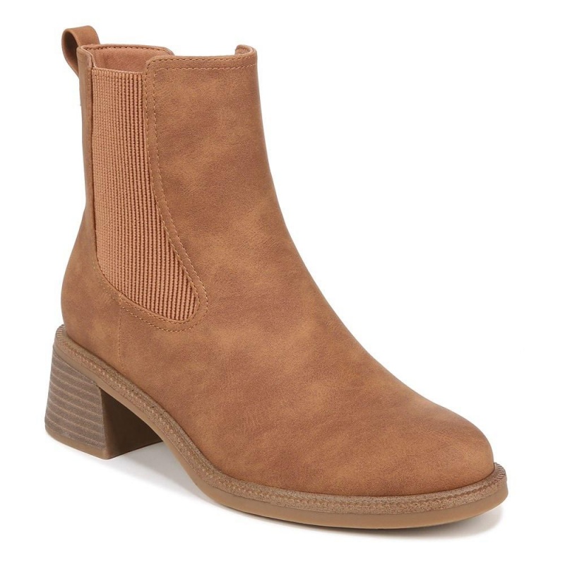Dr. Scholl's Redux Block Heel Chelsea Naisten Western Saappaat Ruskea | YCIFP-3849