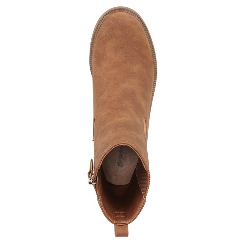Dr. Scholl's Redux Block Heel Chelsea Naisten Western Saappaat Ruskea | YCIFP-3849