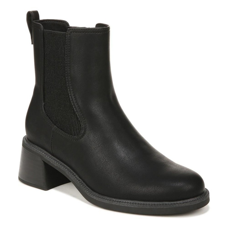 Dr. Scholl's Redux Block Heel Chelsea Naisten Western Saappaat Mustat | RQPOB-4728