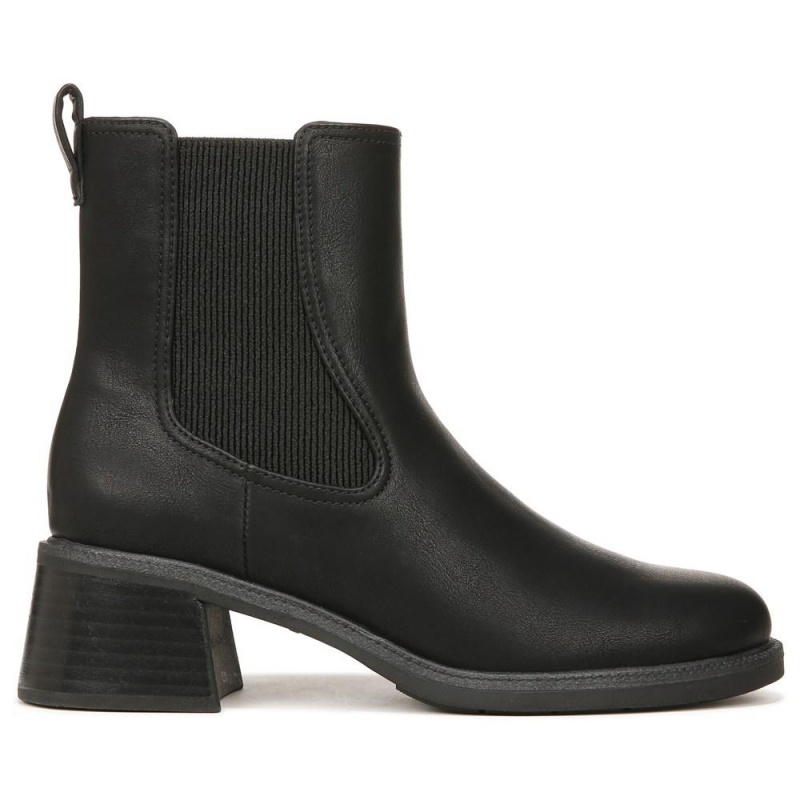 Dr. Scholl's Redux Block Heel Chelsea Naisten Western Saappaat Mustat | RQPOB-4728