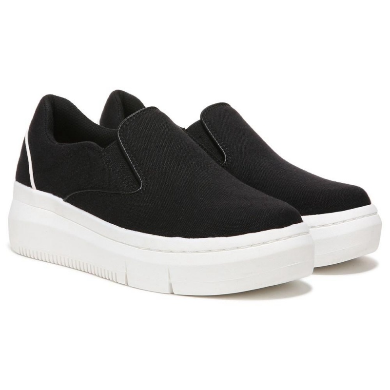 Dr. Scholl\'s Savoy Platform Naisten Slip On Tennarit Mustat | PNGHO-1374
