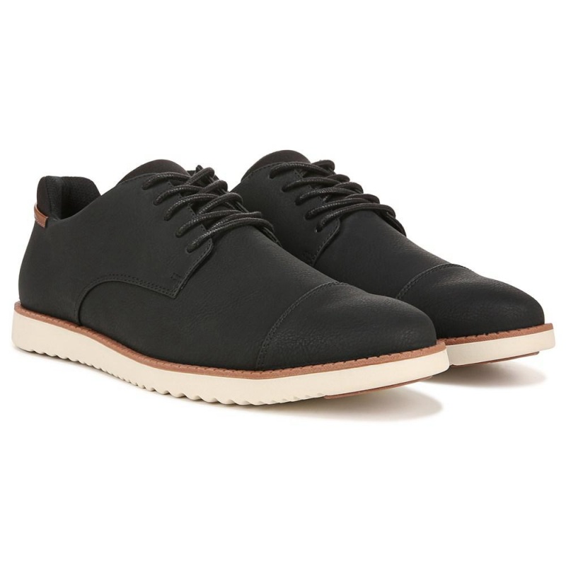 Dr. Scholl\'s Sync Cap Varvas Miesten Oxford Kengät Mustat | MVWDB-2706