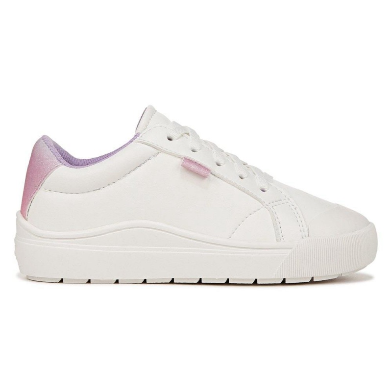 Dr. Scholl's Time Off Little Tytön Lace Up Sneakers Valkoinen Pinkki | WBHXV-8795