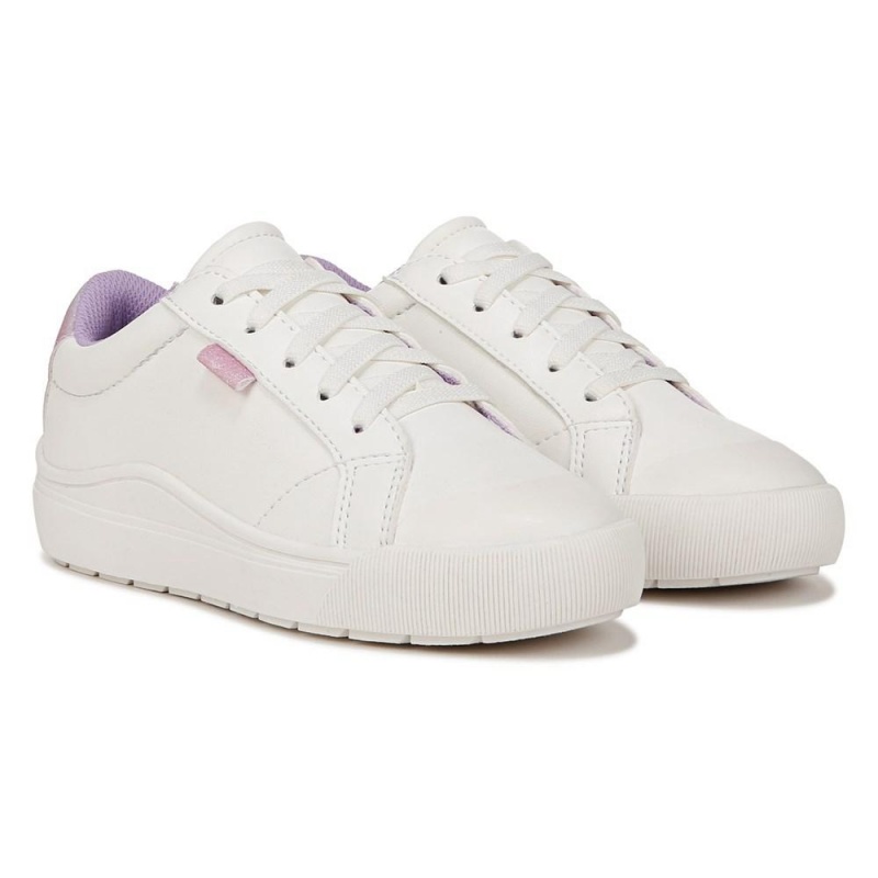 Dr. Scholl\'s Time Off Little Tytön Lace Up Sneakers Valkoinen Pinkki | WBHXV-8795
