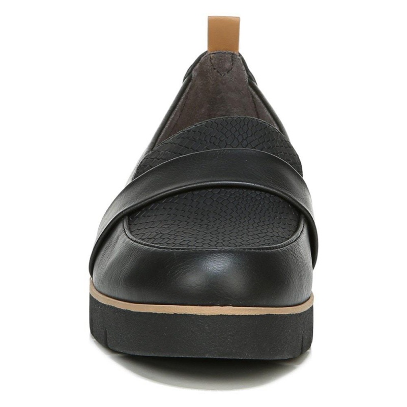 Dr. Scholl's Webster Naisten Loafers Mustat Käärmeennahka | UEOKR-7051